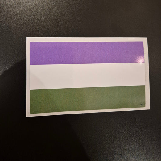 Klistremerke GenderQueer Pride 12,5 cm