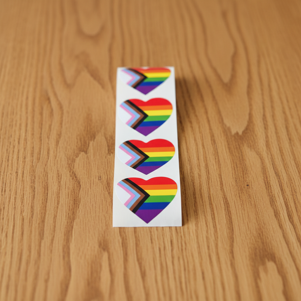 Klistremerke Progressive Pride 4 stk