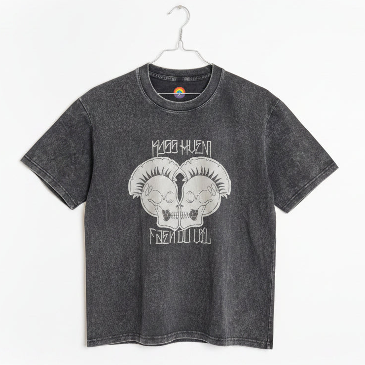 Unisex Vintage Wash T-skjorte Kyss