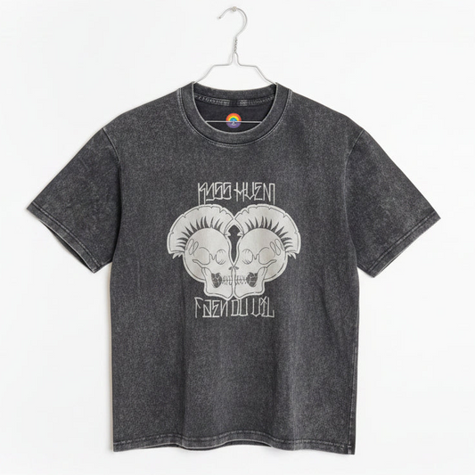 Unisex Vintage Wash T-skjorte Kyss
