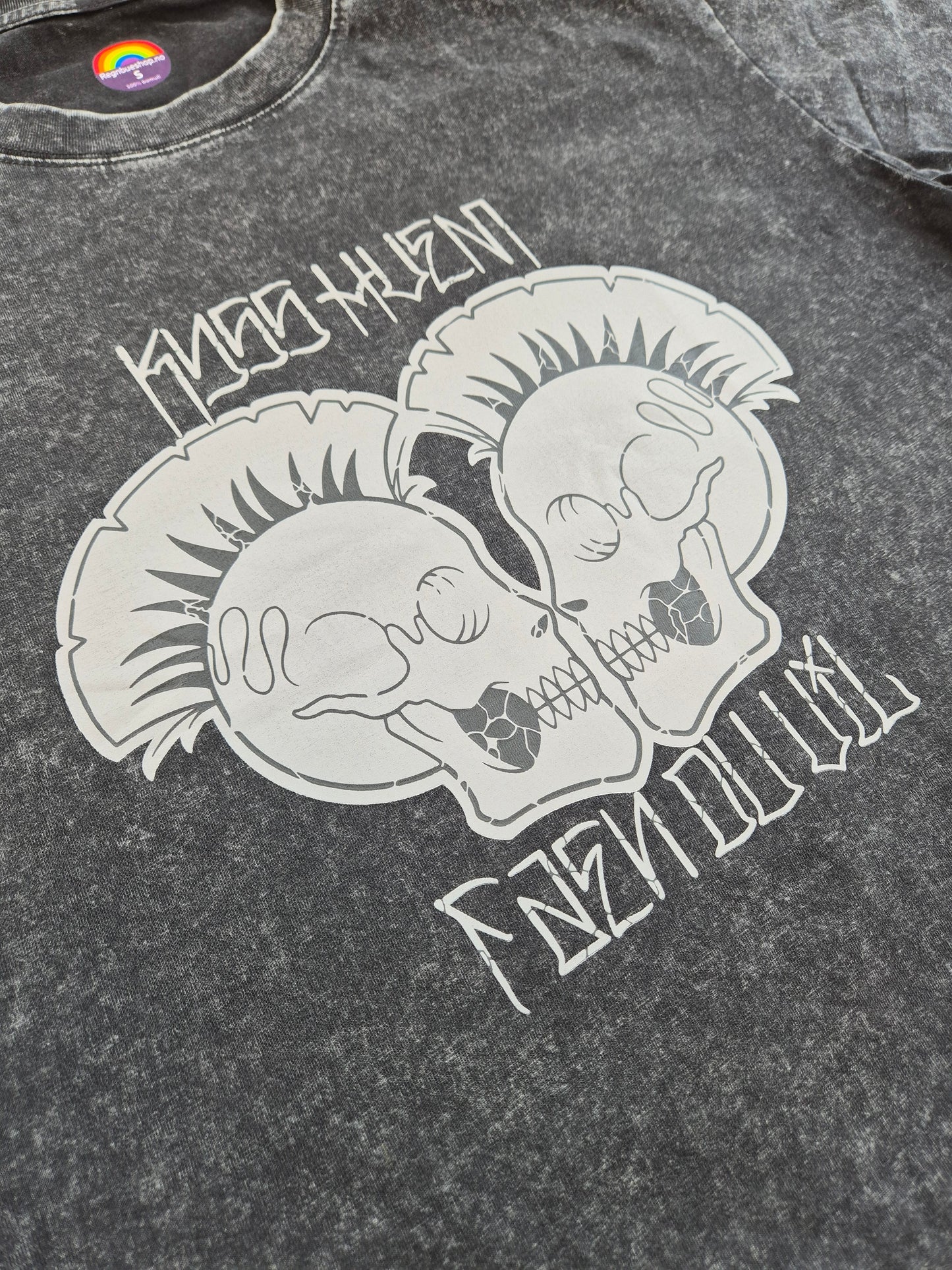 Unisex Vintage Wash T-skjorte Kyss
