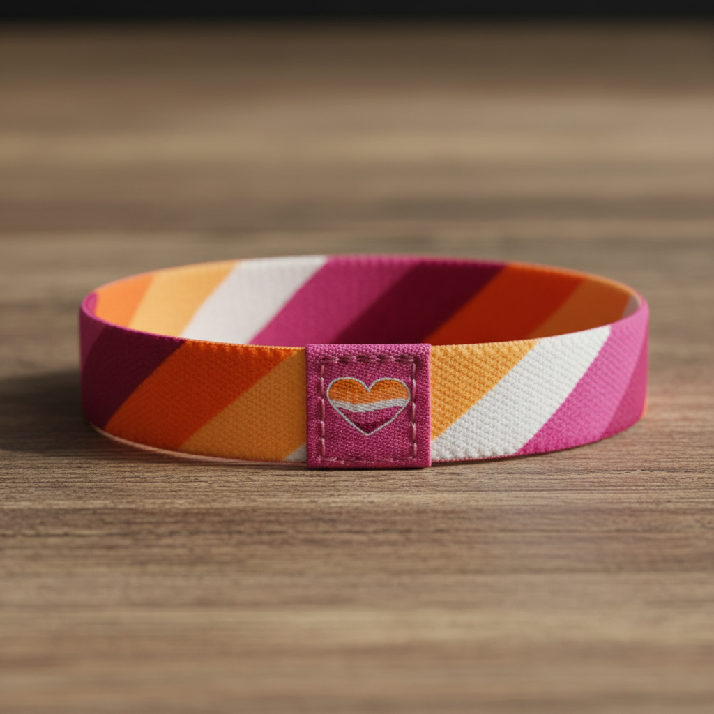 Elastisk Lesbisk Pride Armbånd