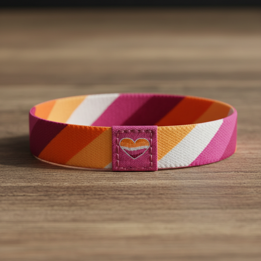 Elastisk Lesbisk Pride Armbånd