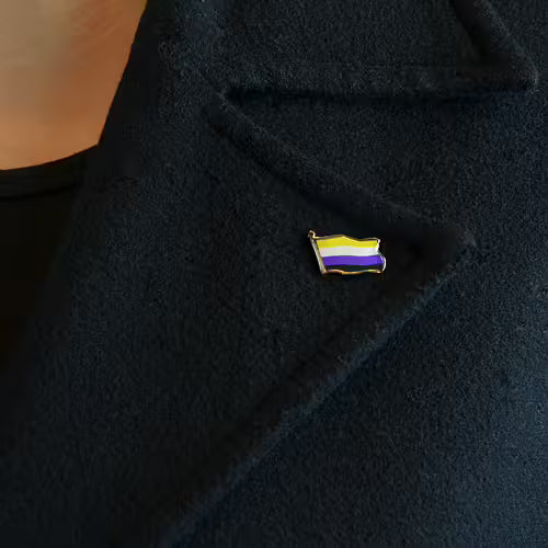 Non-Binary Pride flagg metallpin