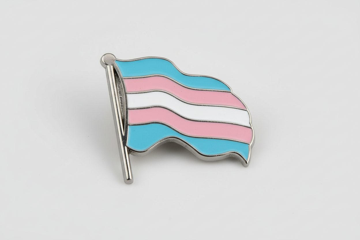 Trans Pride flagg metallpin