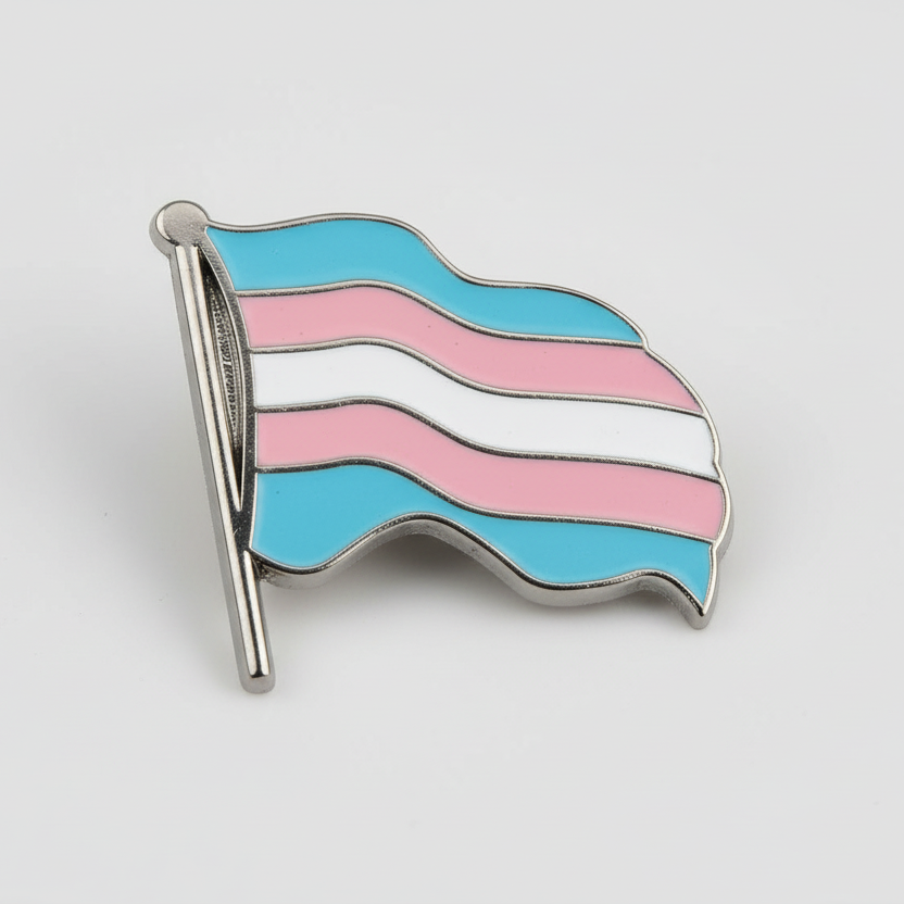 Trans Pride flagg metallpin