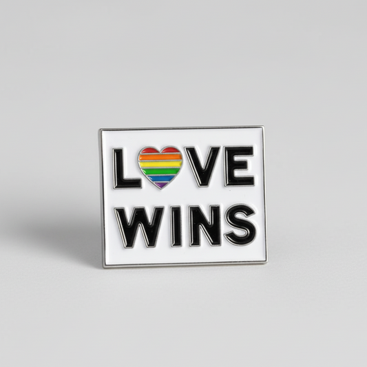 Pride Love Wins metallpin