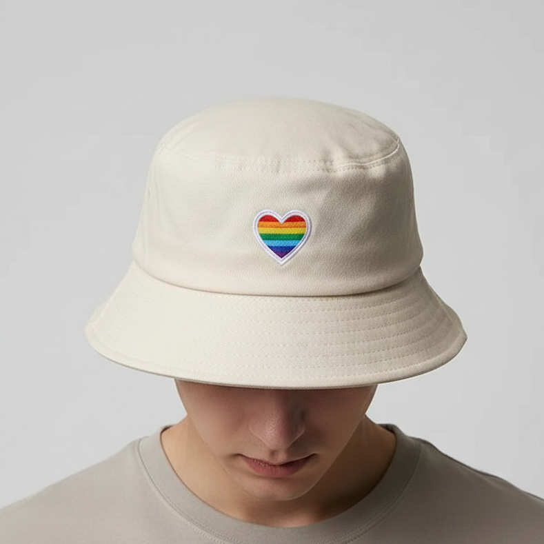 Pride bøttehatt Beige