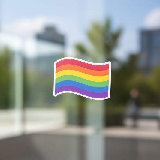 Pride Klistremerke Utendørs 7,5 cm bredt Pridebutikk Regnbueshop