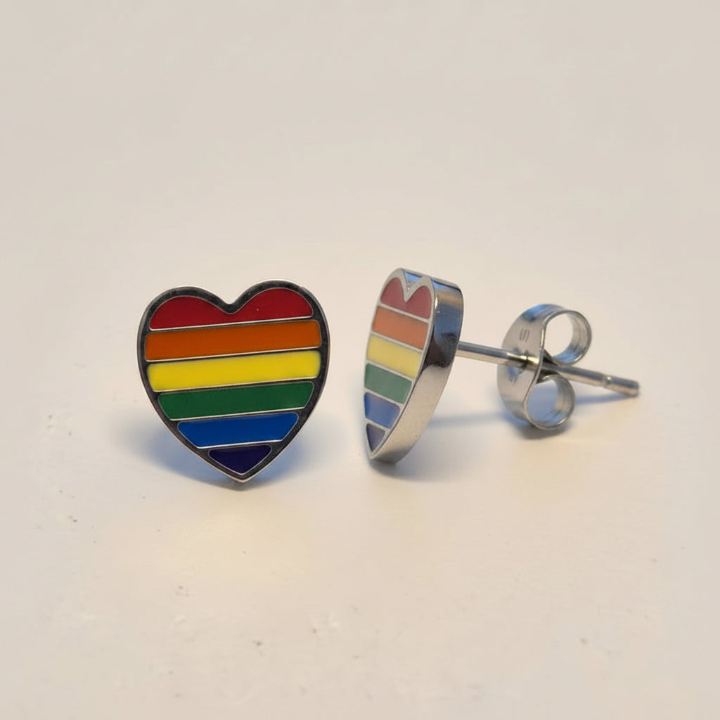Pride Øredobb Hjerte 2 pk Liten