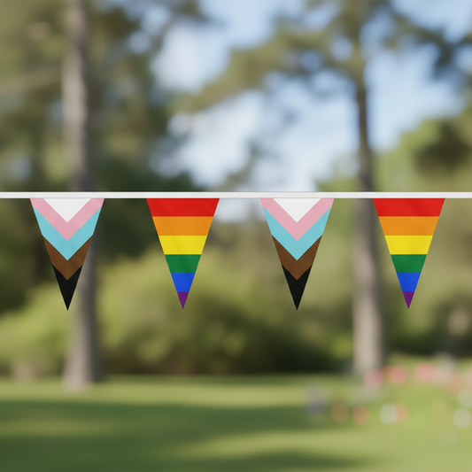 Progress og Regnbue Triangel Bunting 15 m