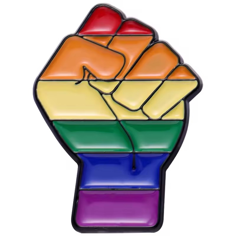 Regnbue Pride Knyttetneve Pin