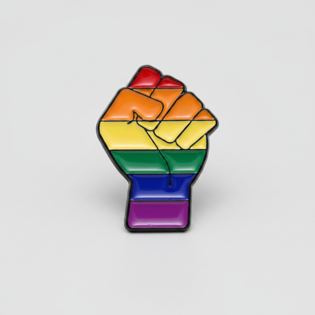 Regnbue Pride Knyttetneve Pin