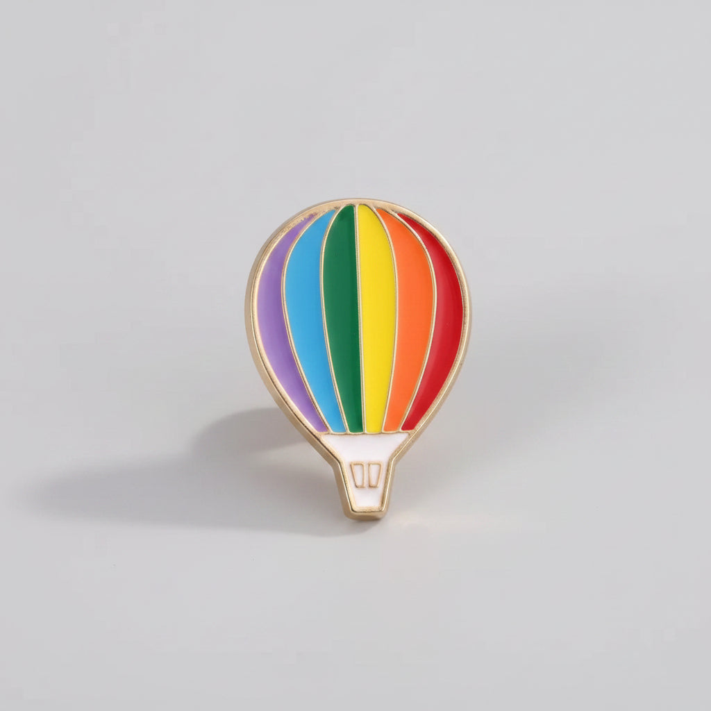 Regnbue luftballong cartoon Pride Pin