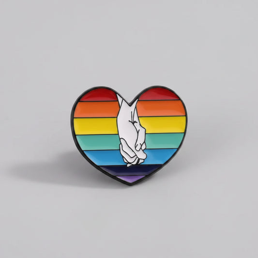 Regnbuehender Pride Pin