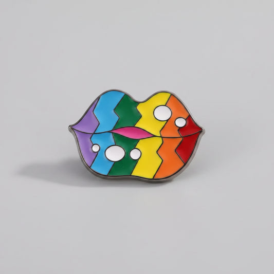 Regnbueleppe cartoon Pride Pin