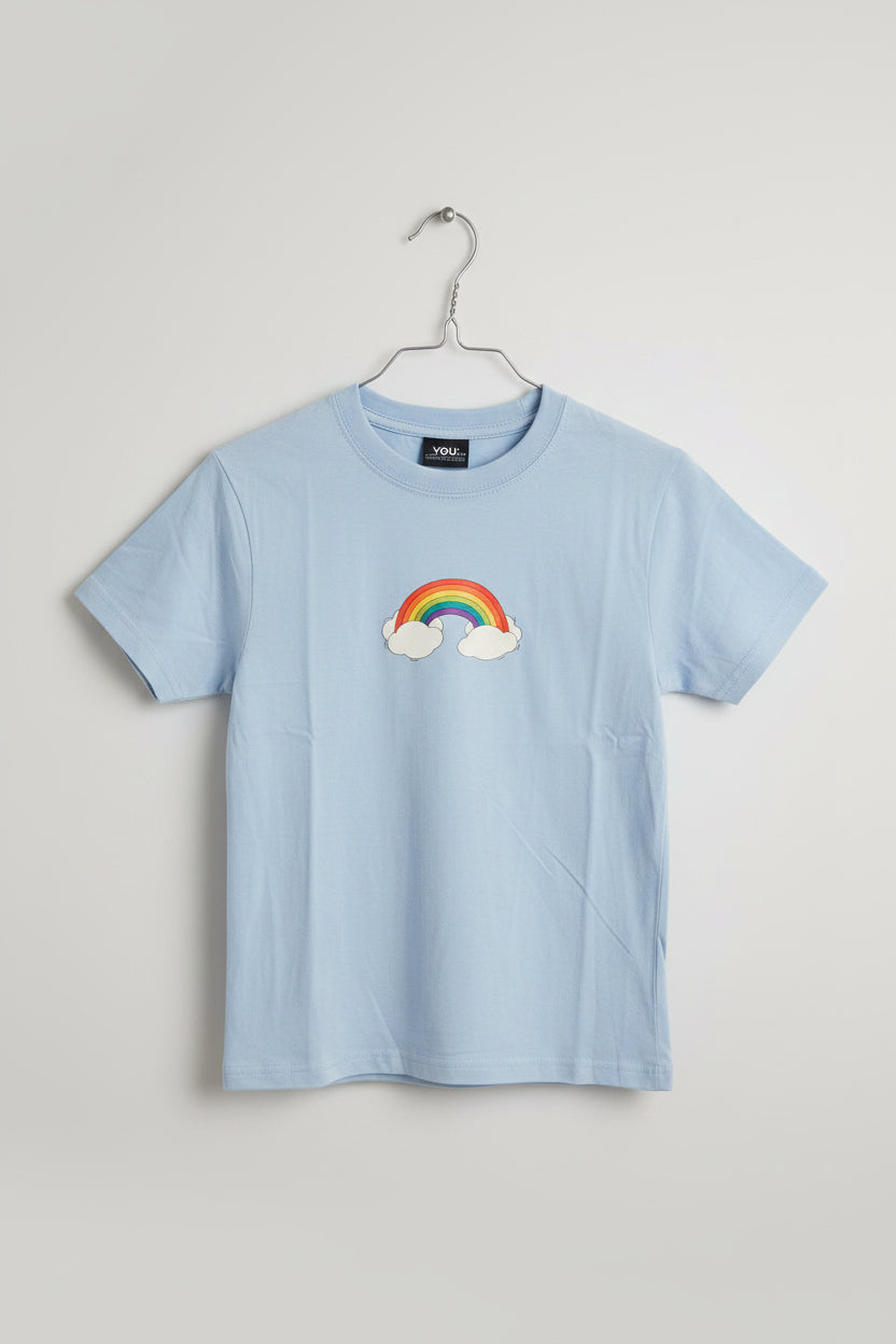 Pride T-Shirt JR Regnbue Blå