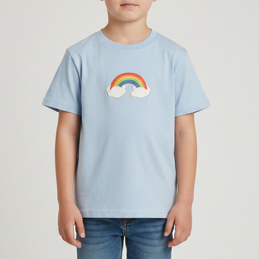 Pride T-Shirt JR Regnbue Blå