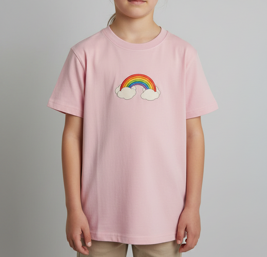 Pride T-Shirt JR Regnbue Rosa