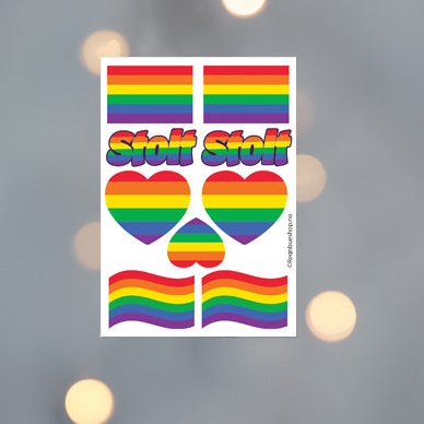 Pride Temporary Tattoo 9 Stk