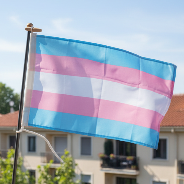 Trans DuraFlag® Pride flagg 30x50 cm