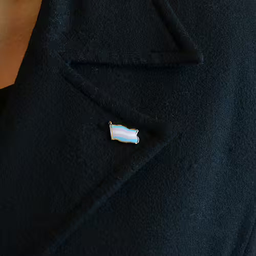 Trans Pride flagg metallpin