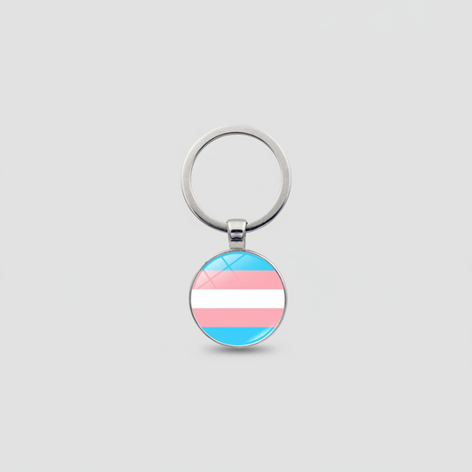 Trans Pride Nøkkelring I Metall