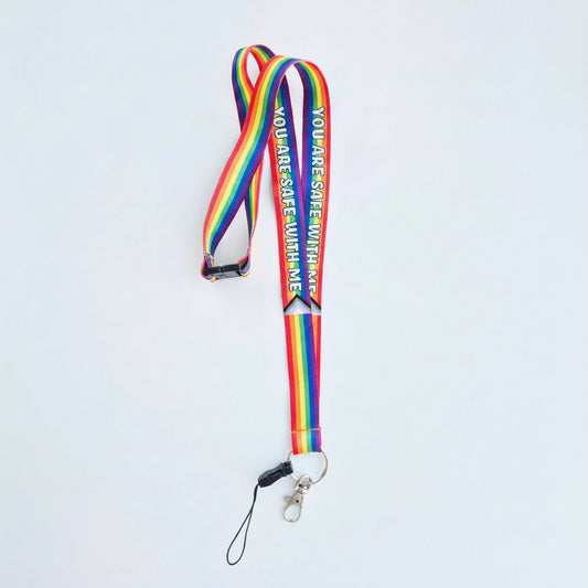 Nøkkelbånd Pride Safe with me