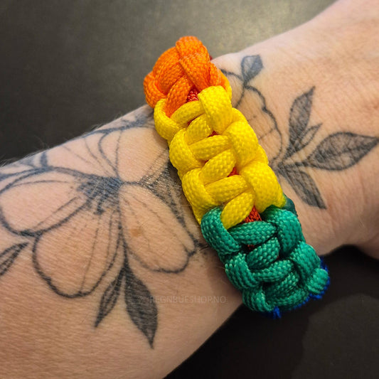 Regnbueshop - Chunky Flettet Pride Armbånd - Accessories