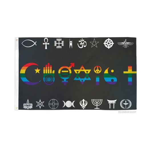 Coexist Pride Flagg 90x150 cm