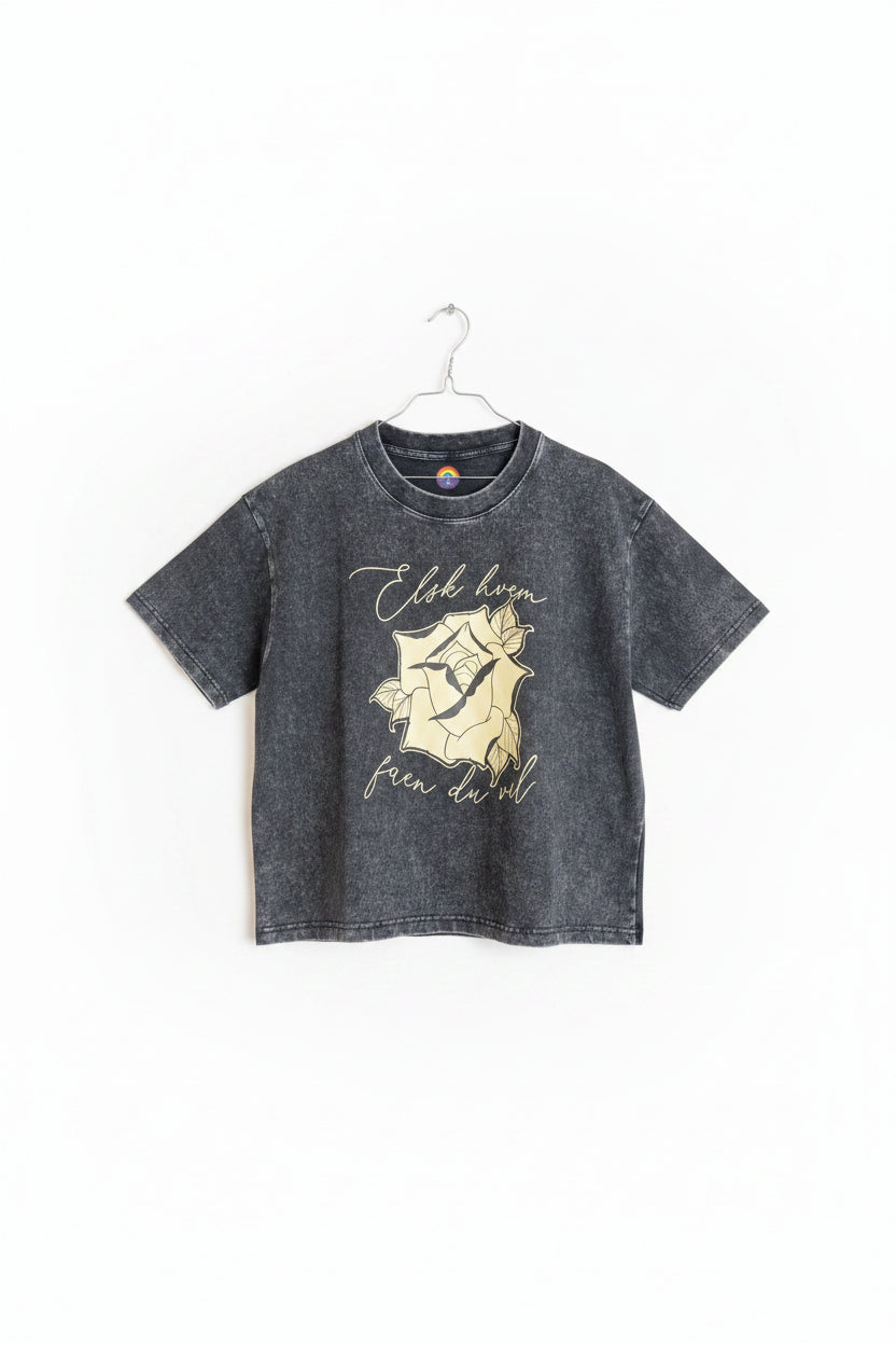 Unisex Vintage Wash Box T-skjorte Elske