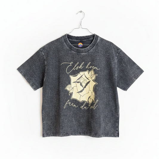 Unisex Vintage Wash Box T-skjorte Elske