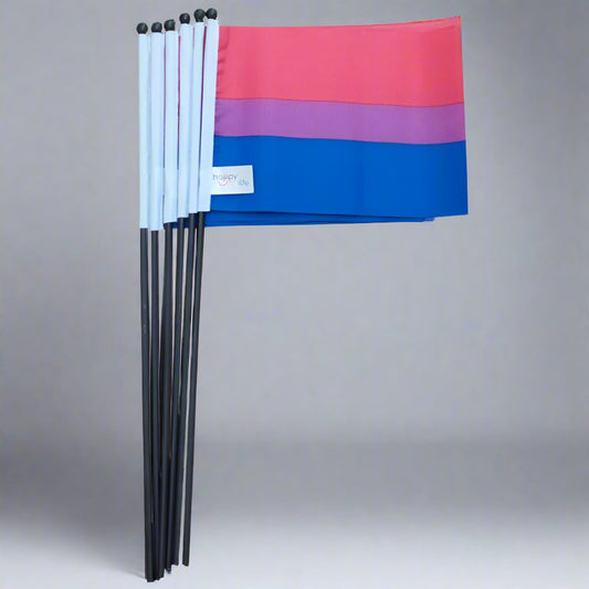 Regnbueshop - Flagg Biseksuell 21X14 Cm - Flagg