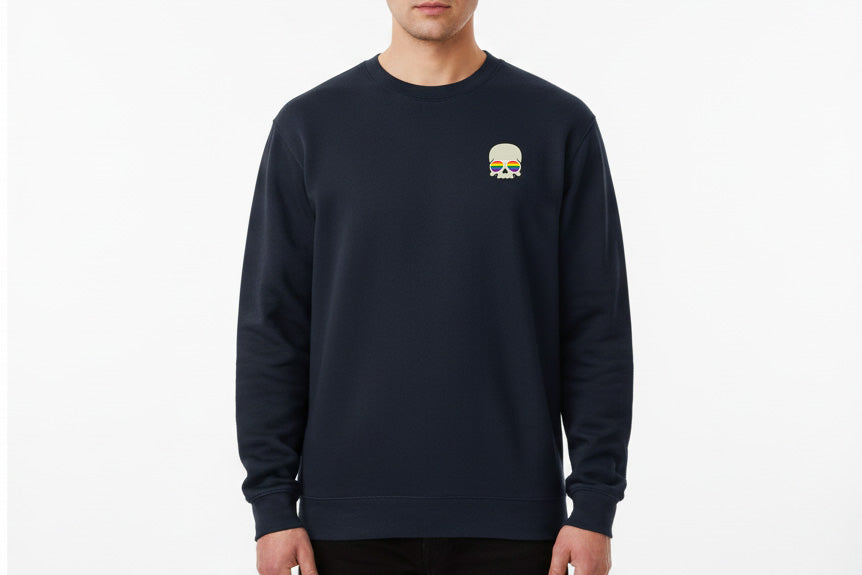 Genser Unisex Regnbue Hodeskalle