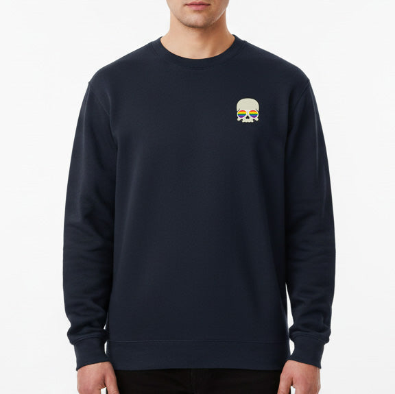 Genser Unisex Regnbue Hodeskalle