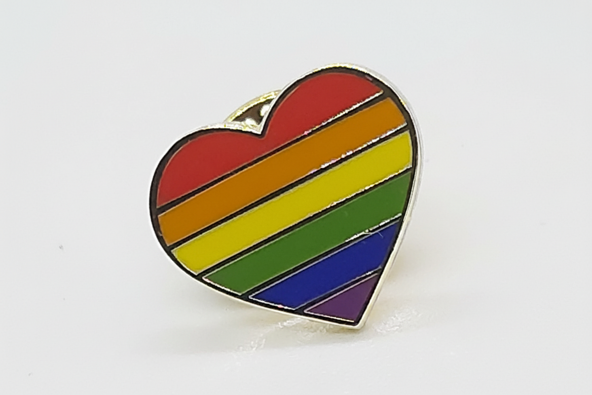 Hjerte Pride Pin Liten