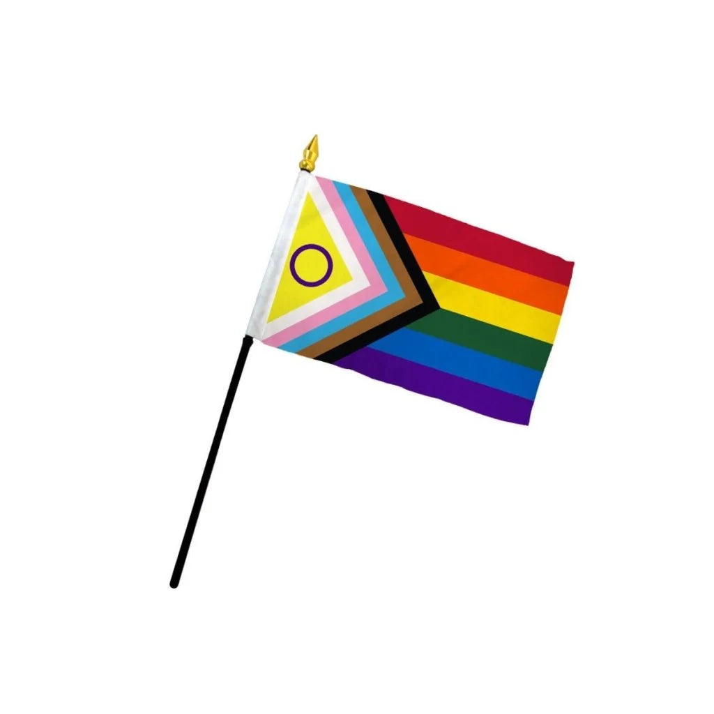 Micro Flagg Inclusive Pride Bord/håndflagg 15x10 cm u/sokkel