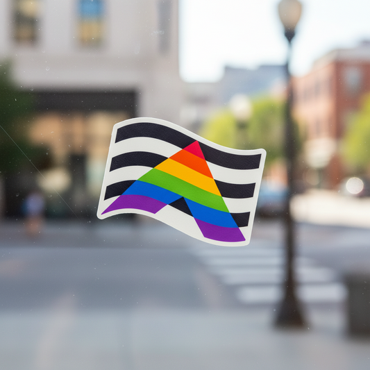 Pride Klistremerke Utendørs 7,5 cm bredt Pridebutikk Regnbueshop