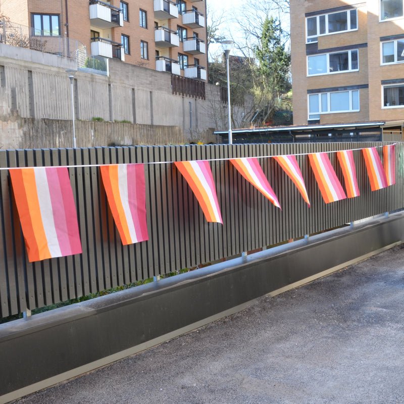 Regnbueshop - Lesbisk Bunting Flag Medium - Flagg