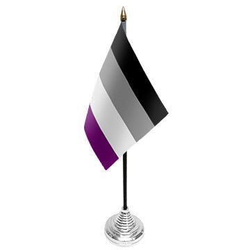 Regnbueshop - Micro Flagg Aseksuell Bord/håndflagg 15x10 cm - Flagg