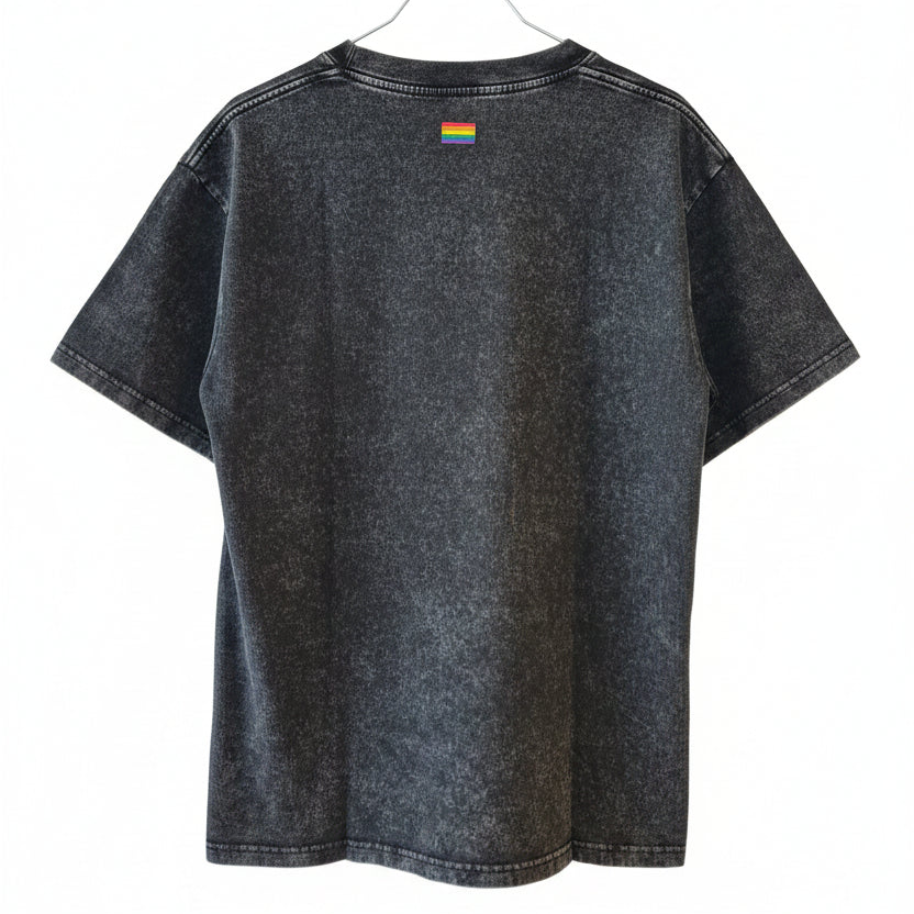 Unisex Vintage Wash T-skjorte blomst