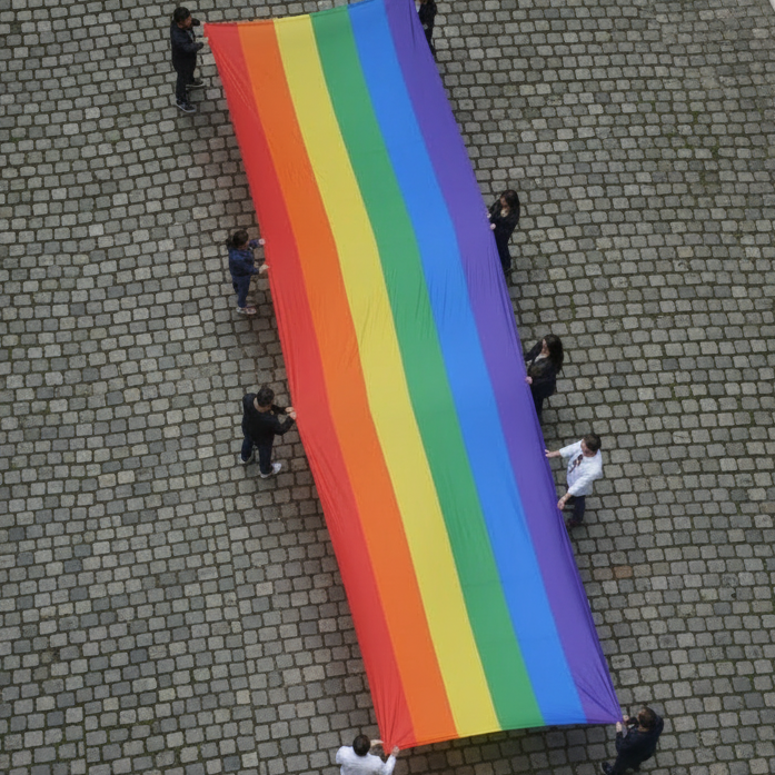 Paradeflagg Pride 3x10 M