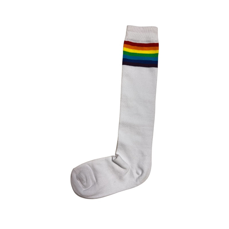 Pride knestrømper hvit