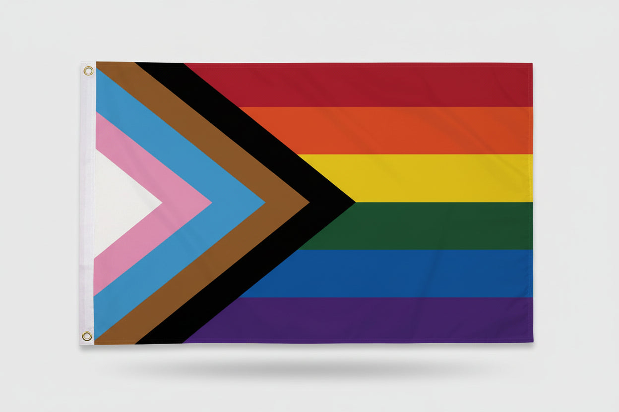 Regnbueshop - Progress Pride Flagg 90x60 cm - Flagg