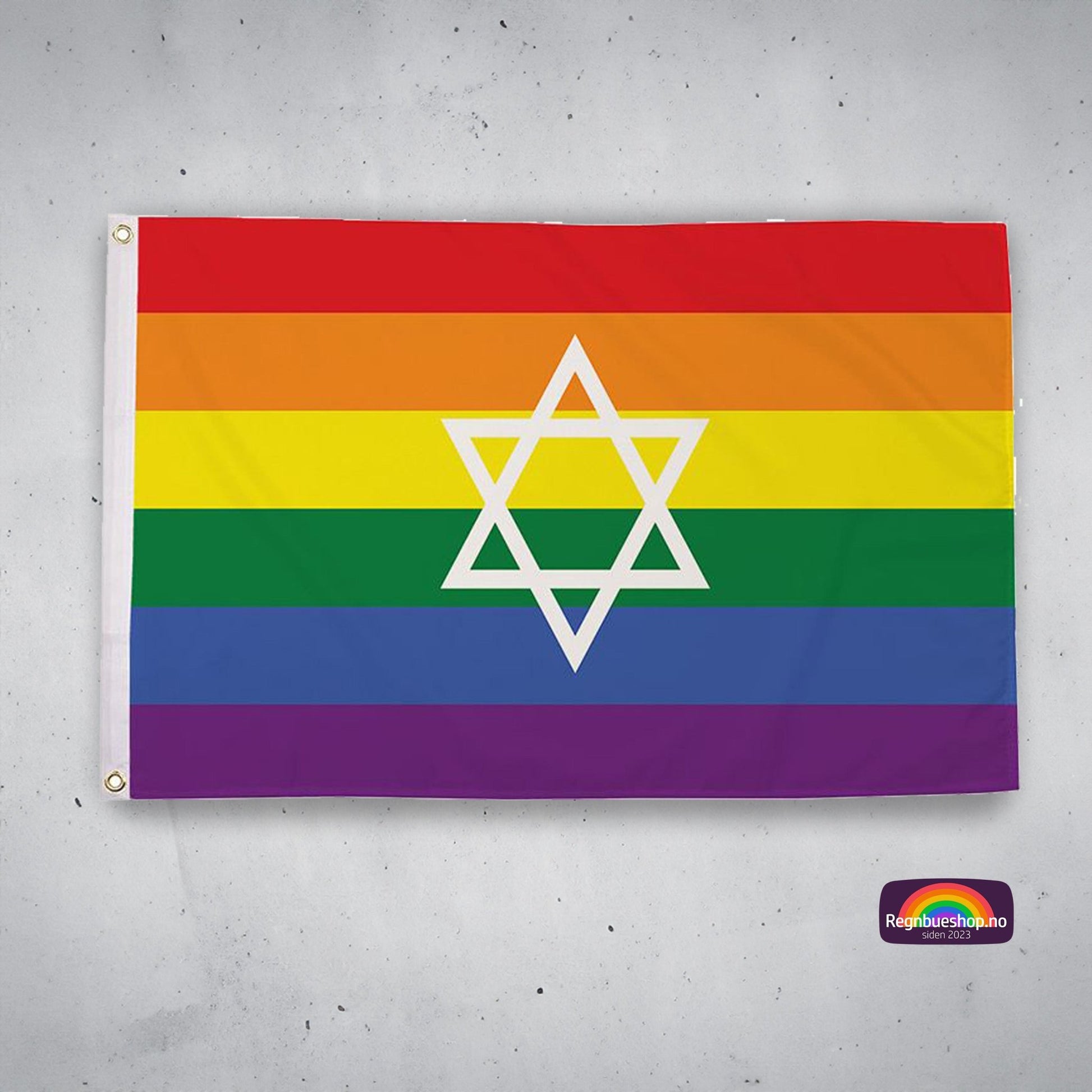 Regnbueshop - Star of David Pride flagg 90x150 cm - Flagg